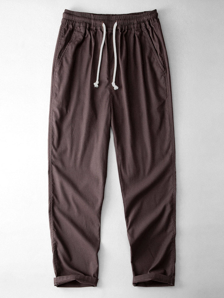Geometric Jacquard Cuban Shirt & Straight Linen Pants