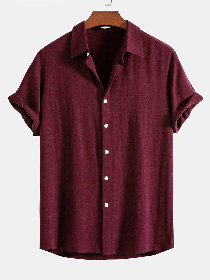 Linen Rayon Mix Button Shirt & Straight Linen Pants