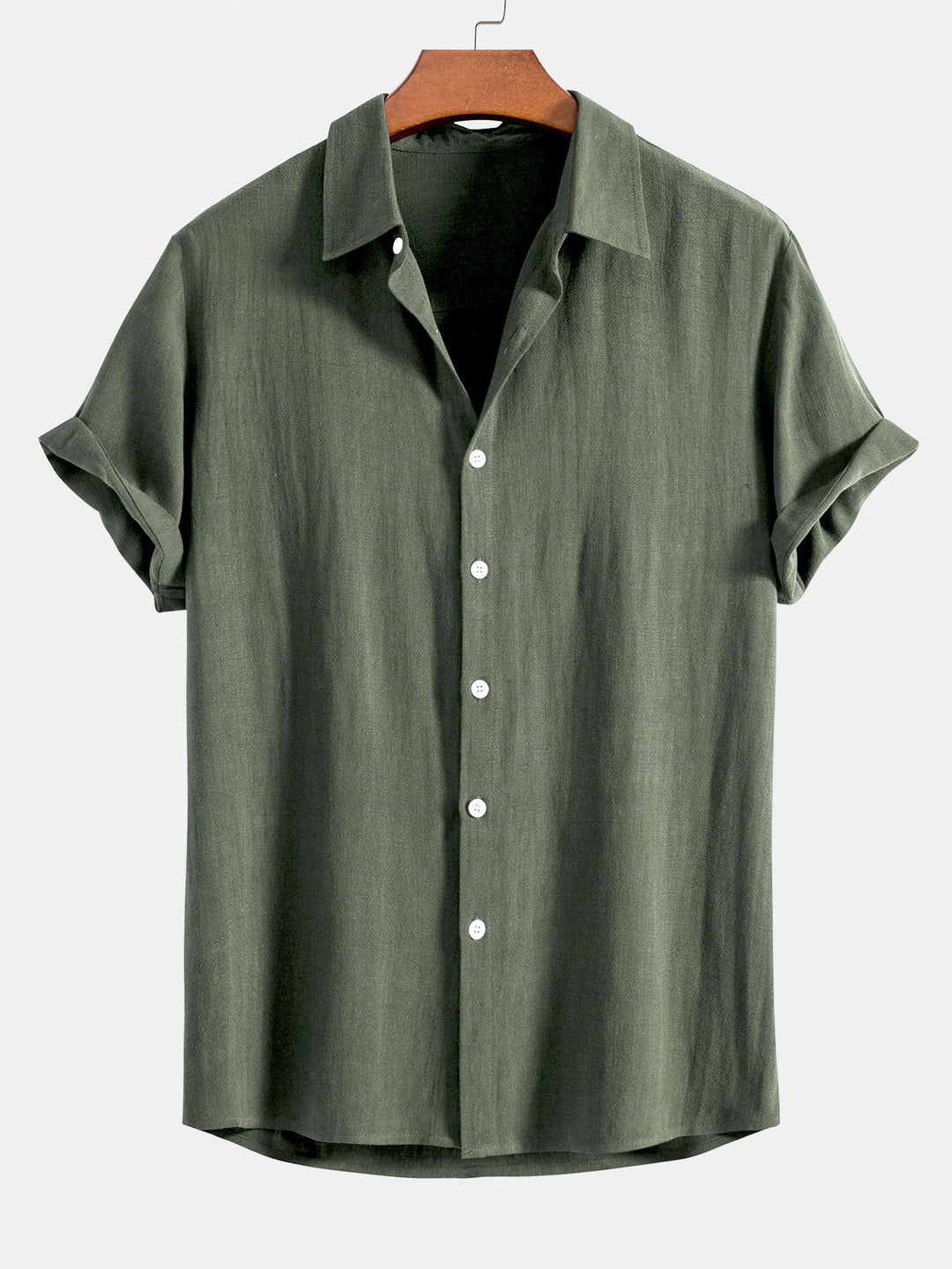 Linen Rayon Mix Button Shirt & Straight Linen Pants