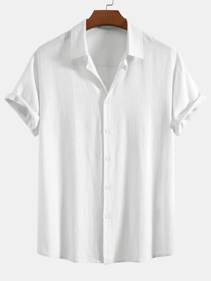 Linen Rayon Mix Button Shirt & Straight Linen Pants