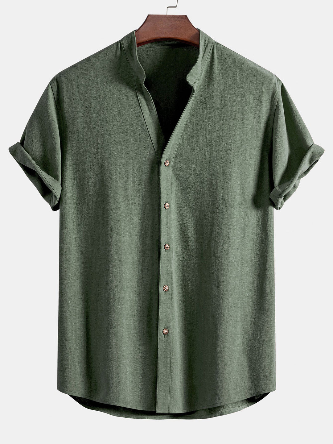 Linen Rayon Mix Shirt & Straight Leg Linen Pants