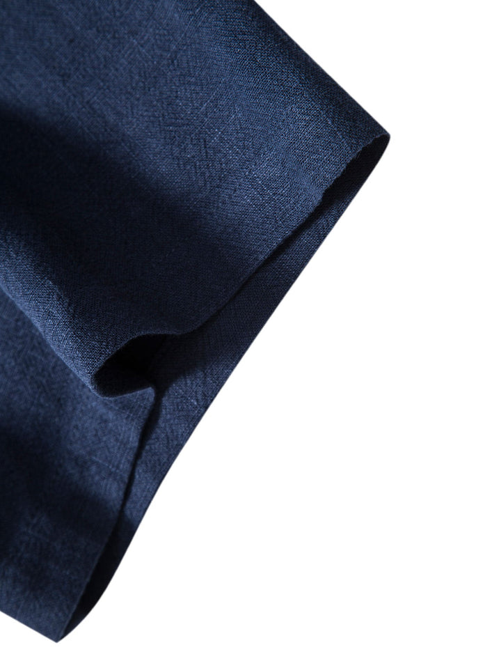 Linen Rayon Mix Button Shirt & Straight Linen Pants