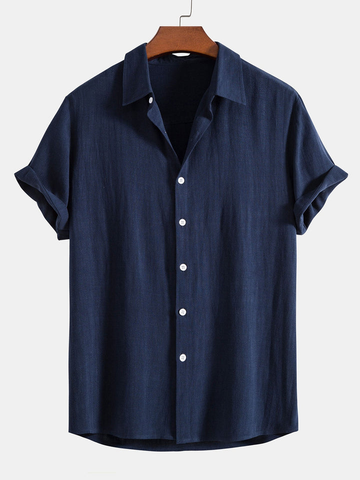 Linen Rayon Mix Button Shirt & Straight Linen Pants