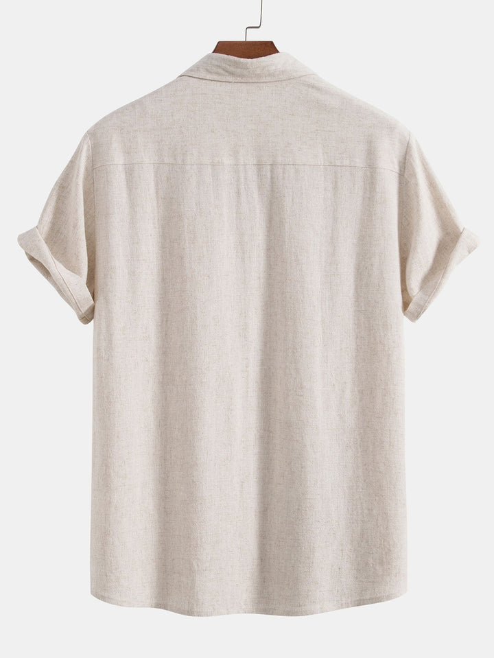 Linen Rayon Mix Button Shirt & Straight Linen Pants
