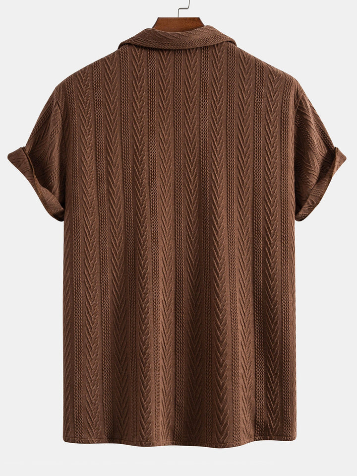 Jacquard Cuban Shirt & Straight Trousers