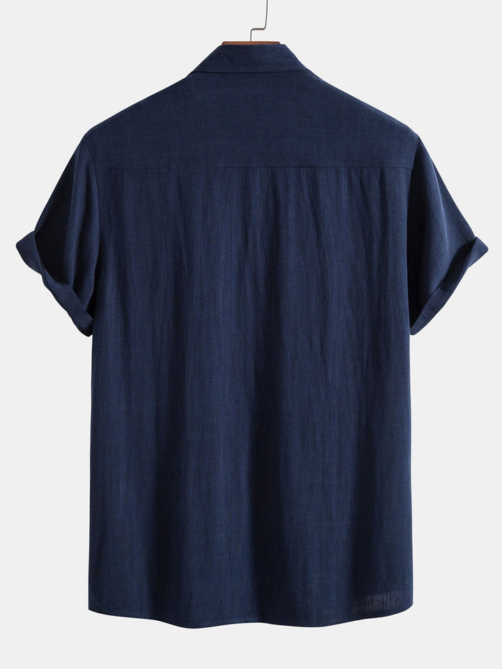Linen Rayon Mix Button Shirt & Straight Linen Pants