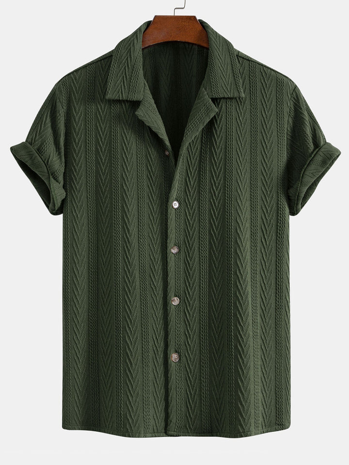 Jacquard Cuban Shirt & Straight Trousers