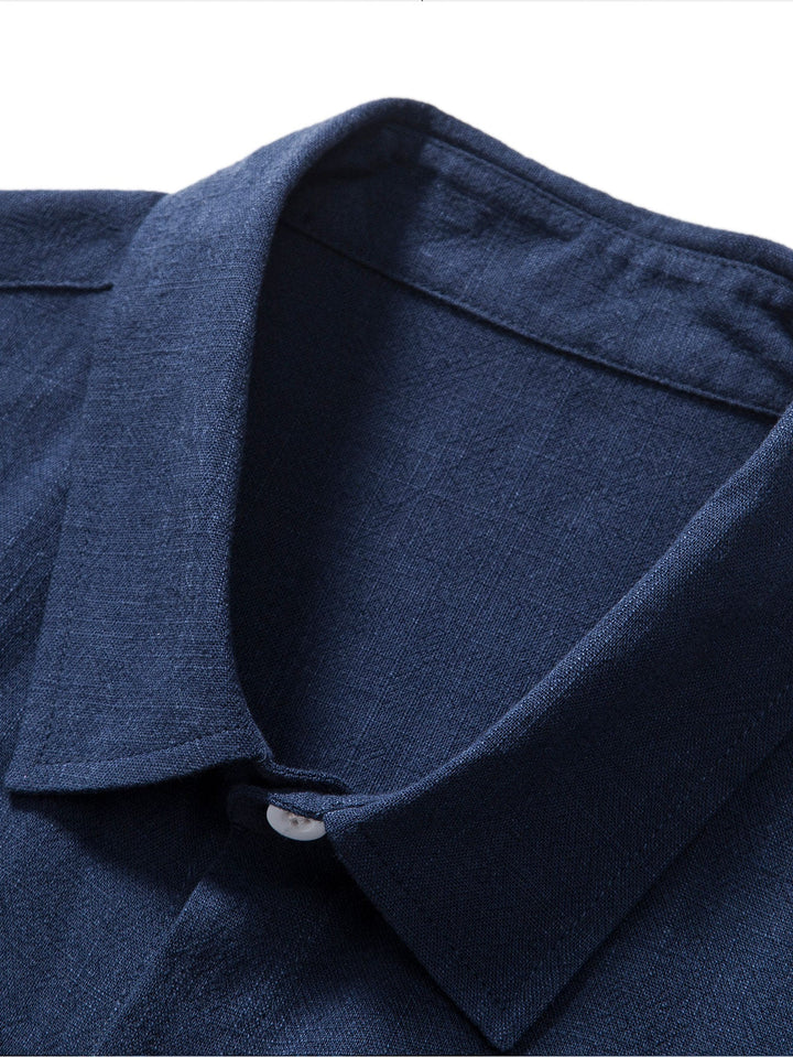 Linen Rayon Mix Button Shirt & Straight Linen Pants