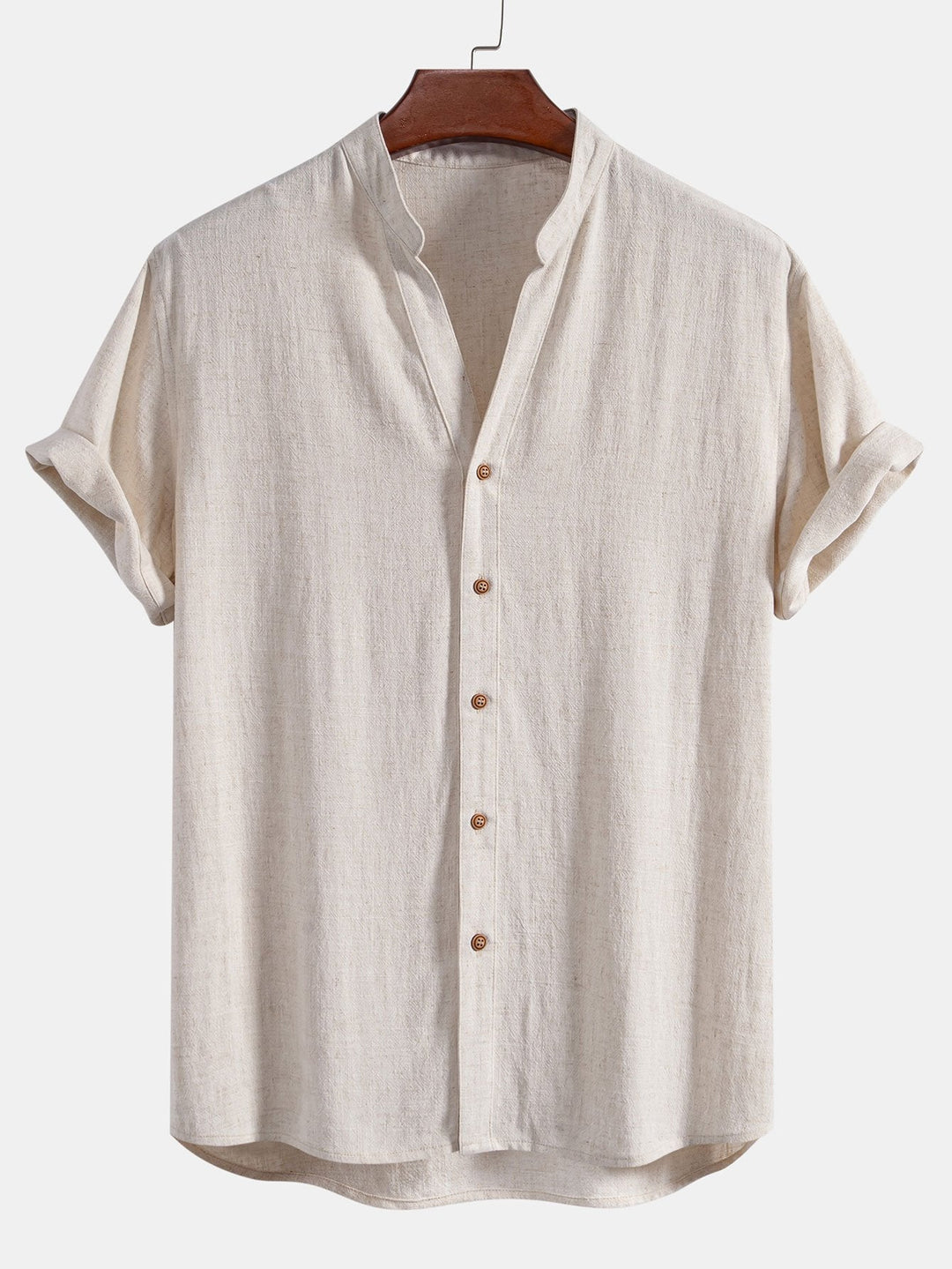 Linen Rayon Mix Shirt & Straight Leg Linen Pants